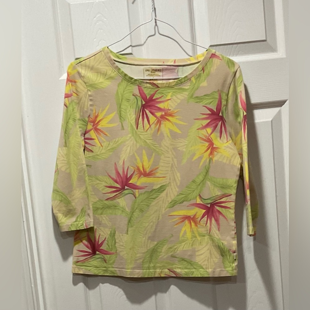 Bird of Paradise pattern T-shirt